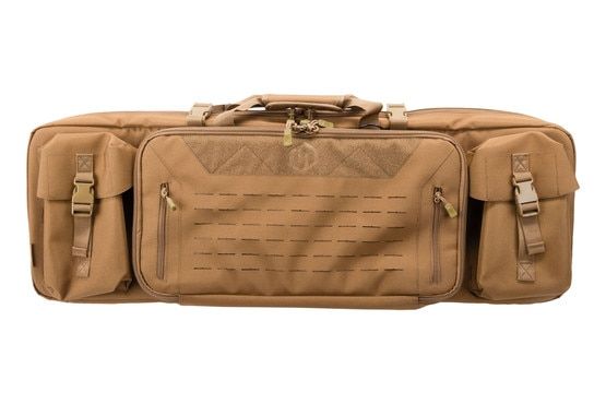 Padded double rifle case, tan.